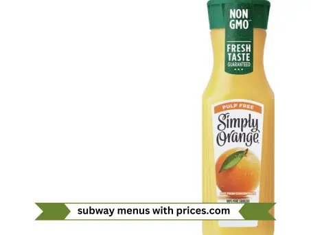 Simply Orange menu of Drinks